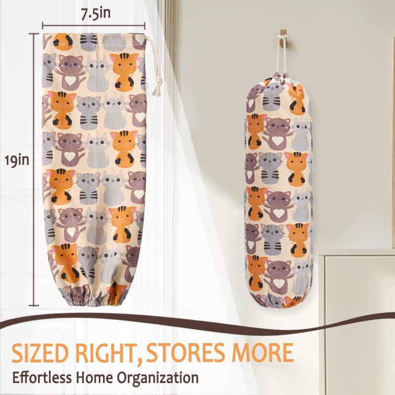 TOGETURE Plastic Bag Holder, Cute Grocery Bag Holder for Plastic Bags - Image 2