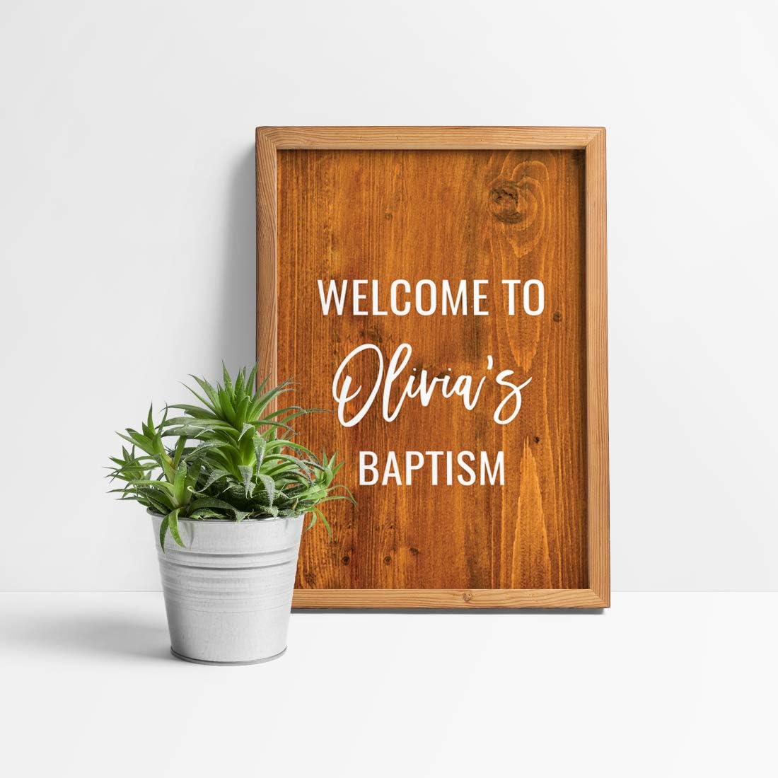 Andaz Press Personalized Extra Large Wedding Easel Board Party Sign, 12x18-inch, Rustic Barn Wood, Your Text Here, 1-Pack, Custom