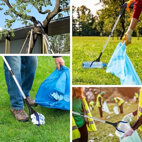 2-Pack Grabber Reacher Tool, 34" Foldable Reacher Grabber Pickup Tool with 90° Anti-Slip Rotating Jaw & Magnets, 4" Wide Claw Opening Reachers for Seniors, Trash Picker Tool - Image 6