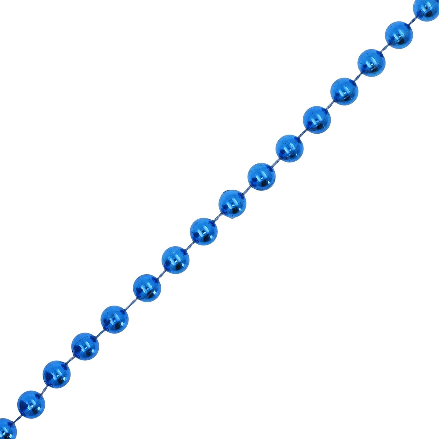 Mandala Crafts 10mm Faux Blue Pearl Beads Roll - 11 Yards Strand of Fake Pearls Chain Garlands Spool String for Christmas Tree, Wedding, Party, Vases, DIY Decoration