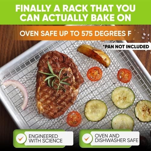 Spring Chef 10" x 15" Stainless Steel Cooling Rack for Baking, Set of 2 - Image 5