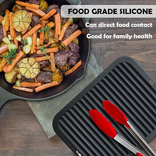 Walfos Silicone Trivets for Hot Pots and Pans - 446°F Heat Resistant Hot Pads for Kitchen Counter- 4 Pcs Multi-Purpose & Versatile Trivet Mat - Long-Lasting & Flexible Silicone Hot Pad（Black） - Image 6