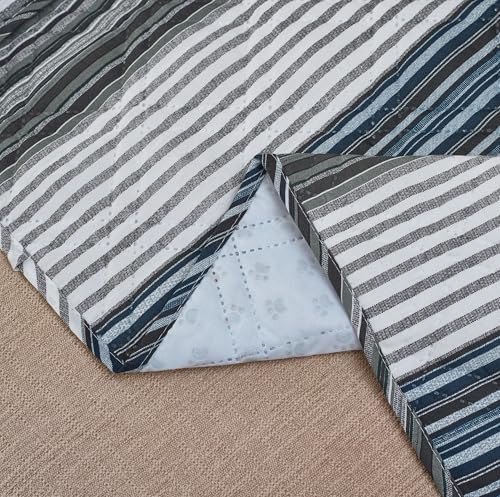 Brilliant Sunshine Multi Grey Stripes Couch Armrest Organizer, 35"×13" - Image 6