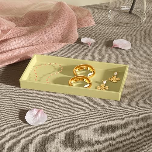 Vanity and Bathroom Tray, 7.7" ABS Countertop Organizer,Waterproof Vanity Tray for Toilet Tank,Perfume,Soap,Keys,Bathroom Accessories,Kitchen and Bath Trays,Non Slip Small Trays,Gold - Image 5
