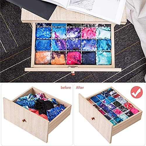40Pcs Drawer Dividers, Adjustable Drawer Organizer for Socks, Underwear, Makeup, Can Help Tidy Kitchen, Bedroom, Dresser Pink - Image 4