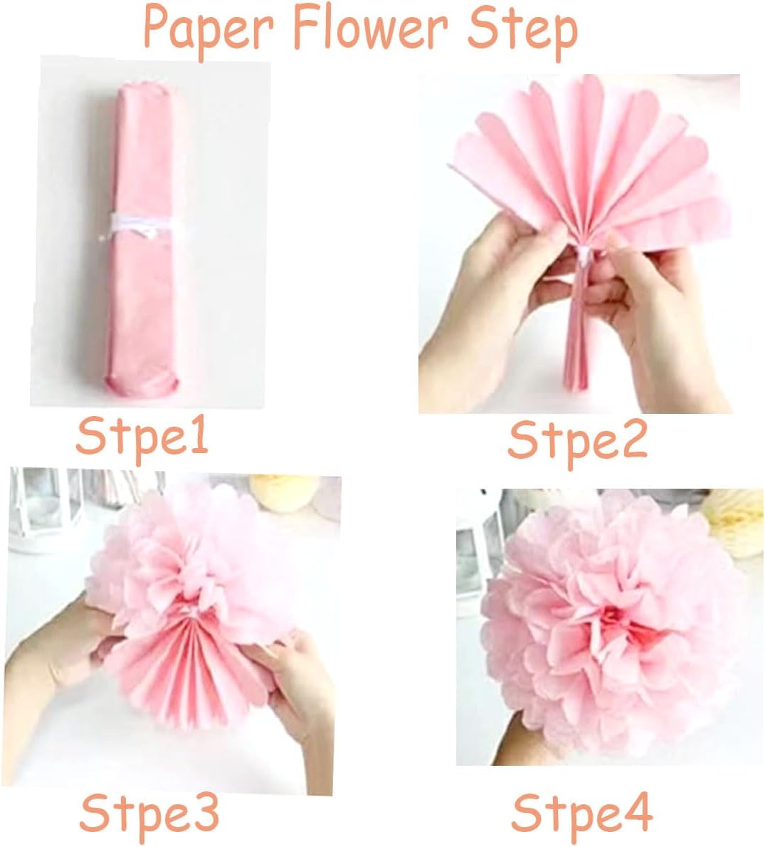 12pcs 10in 12in Red Paper Pom Poms Tissue Paper Flower Hanging Paper Flower Balls Wedding Party Flower Decorations DIY Art Craft Blooms for Birthday Baby Shower Nursery Decor