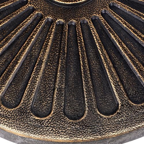 Blissun 26.5 lbs Outdoor Living Heavy Duty Round Antiqued Patio Umbrella Base, Bronze - Image 3