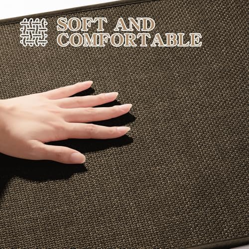 chakme Bathroom Rugs Mat 36x24, Ultra Thin Non Slip Bath Mat Large Quick Dry Absorbent Bath Mat for Bathroom Floor, (Brown, 36"x24") - Image 4