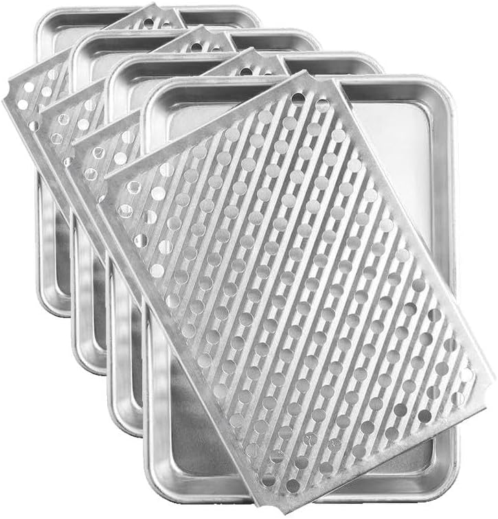 Nordic Ware Naturals Quarter Sheet with Multi-Purpose Oven and Cooling Rack, Quarter Sheet (Pack of 4) by NordicWare