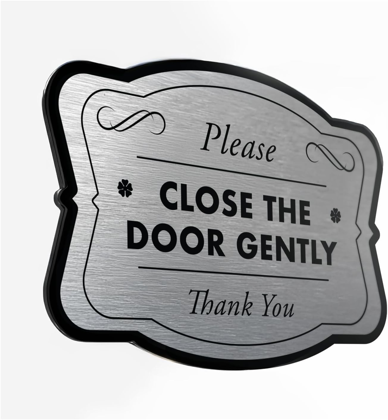 Custom Decorative Outdoor Aluminum Signs, Driveway Signs, Waterproof USA Made, Design 3 Metallic Silver 14x10 In