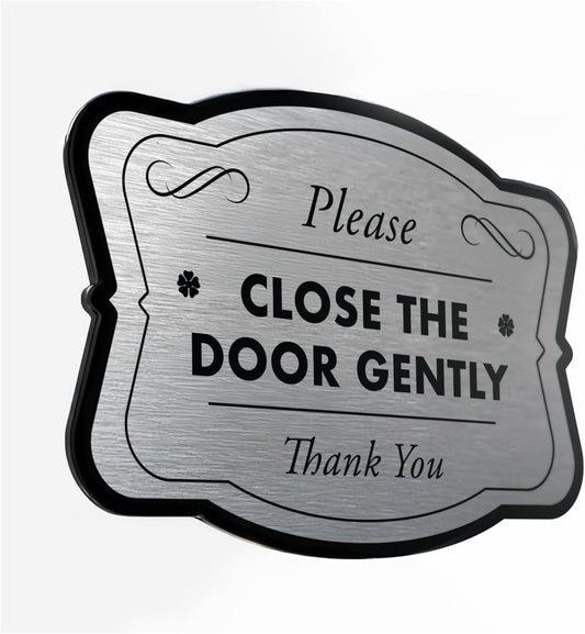 Custom Decorative Outdoor Aluminum Signs, Driveway Signs, Waterproof USA Made, Design 3 Metallic Silver 14x10 In