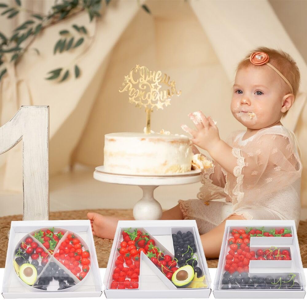 12" Fillable Cardboard Letter Charcuterie Gift Cupcake Box With Cover Sweets Packaging (N)