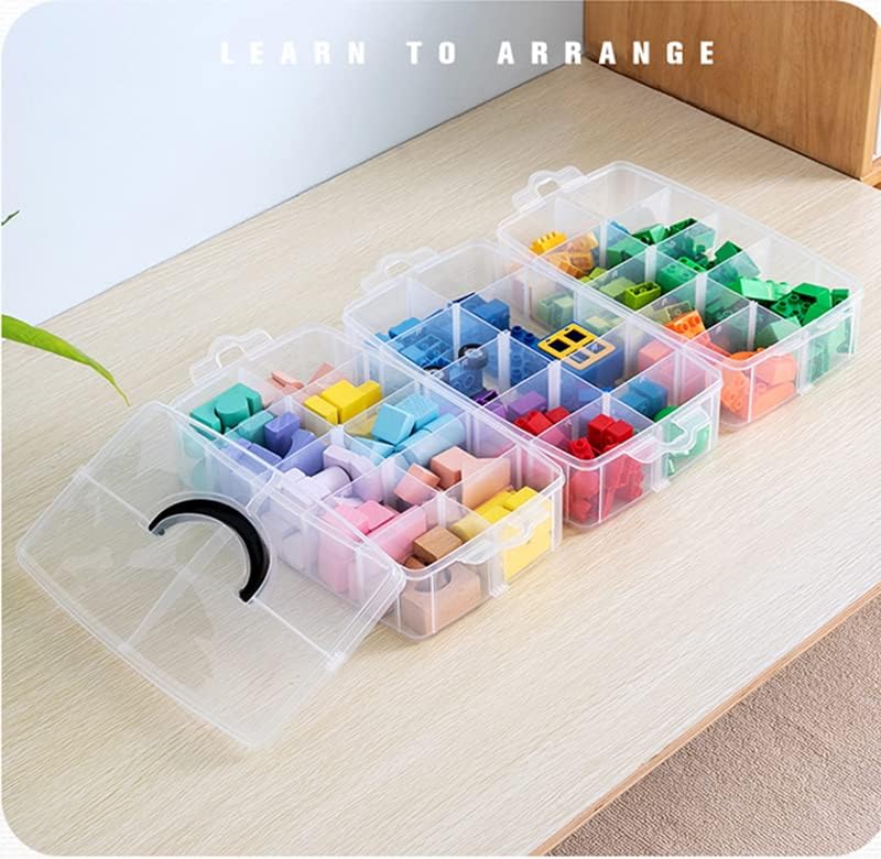 Sooyee 3-Tier Stackable Craft Organizers and Storage Box, Clear - Image 4