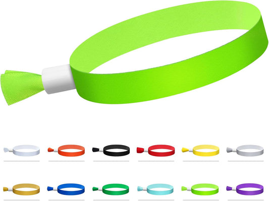 100 Pcs Cloth Event Wristbands, Event Wristbands, Colored Wrist Bands for Events, for Lightweight Concert Wrist Strap for Activities, Party Bracelets for Events (Color : Green2)