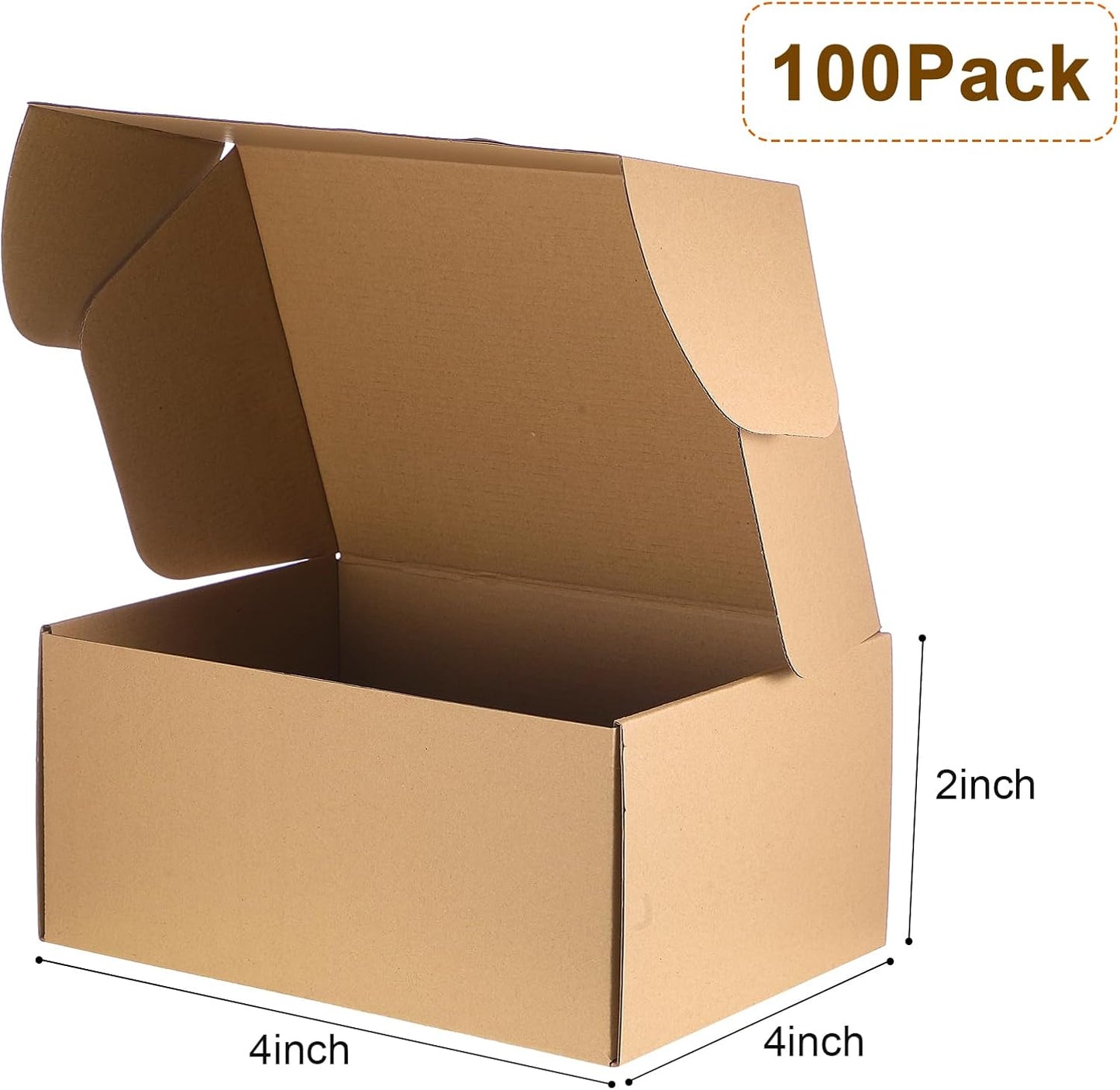 Qilery 100 Pcs Shipping Boxes Cardboard Gift Corrugated Cardboard Brown Boxes Mailer Packaging for Mailing Small Business Present (11 x 8 x 5 Inches)