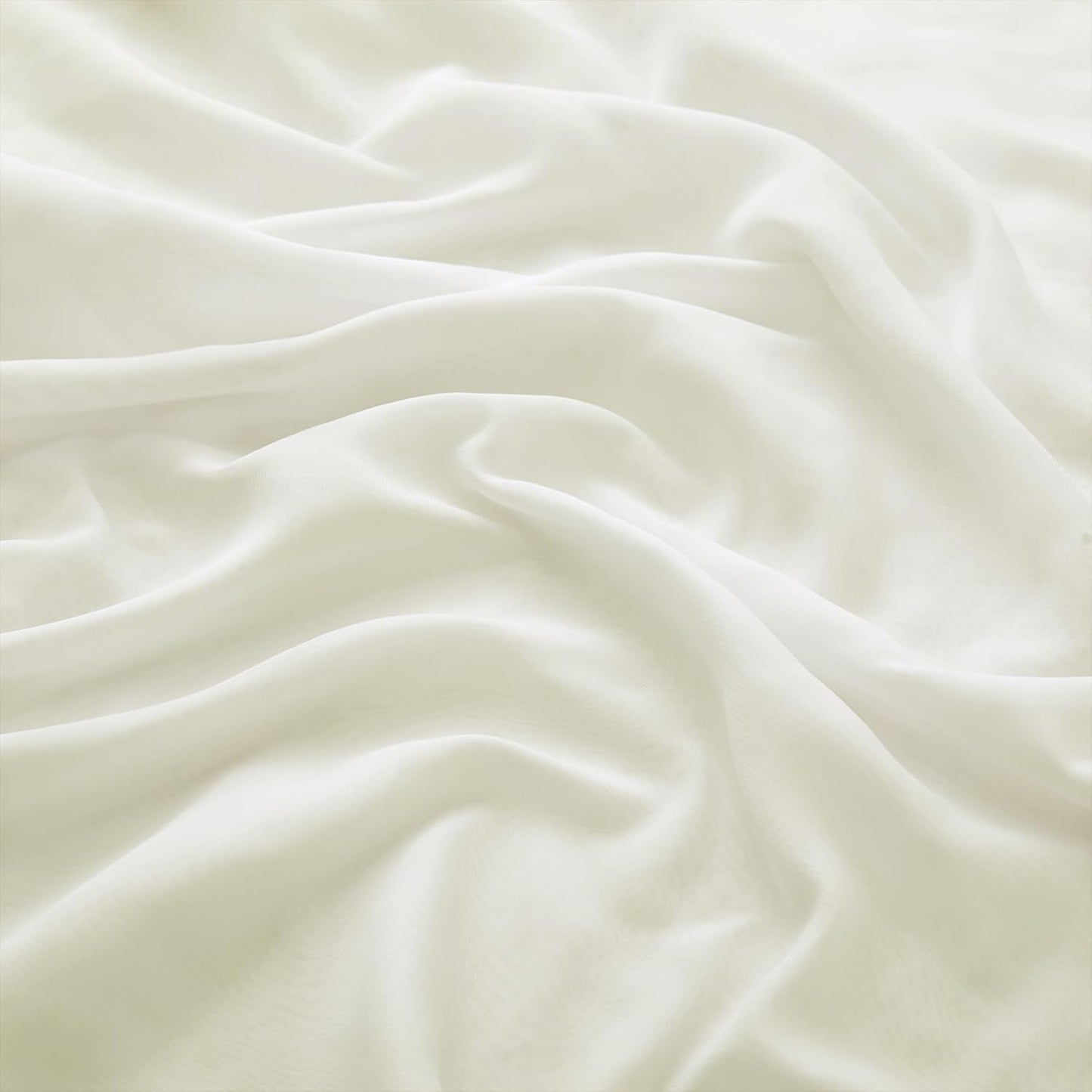 VACVELT Wedding Arch Draping Fabric, Ivory Chiffon, 1 Panel Sheer Drapes, 30 Inch x 20ft Chiffon Backdrop Curtain, Outdoor Sheer Drapery for Ceremony Party Ceiling