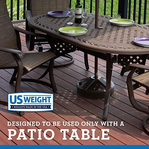 US Weight Durable 50 Pound Fillable Umbrella Base Designed to be Used with a Patio Table - Image 2