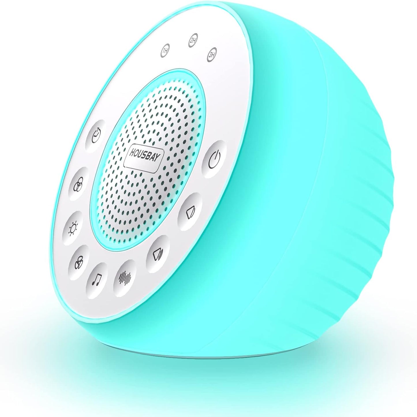 Housbay Glows White Noise Sound Machine, 31 Soothing Sounds, Colored NightLight for Kids & Baby, Small Travel Sleep Machine & Noise Canceling for Sleeping, Relaxation