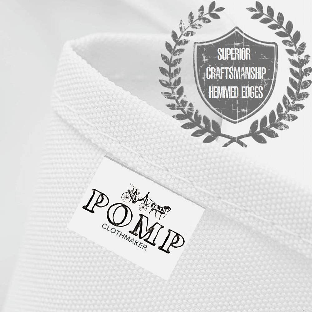 Pomp Black 70" x 70" Poplin Polyester Tablecloth (2 Pack) | Wrinkle + Stain Resistant Easy Care Premium Fabric | Fits Square or Round Table