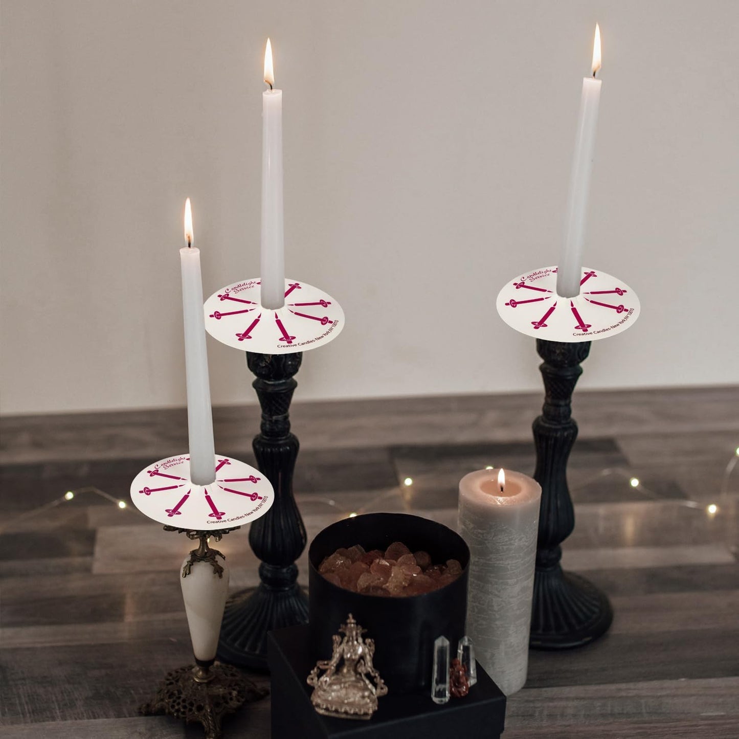 400 Pack White Taper Candles with Drip Guards & Paper Holders - 5 Inch Odorless Religious Candles for Church Prayers, Sabbath Ceremonies, & Home Decorations…