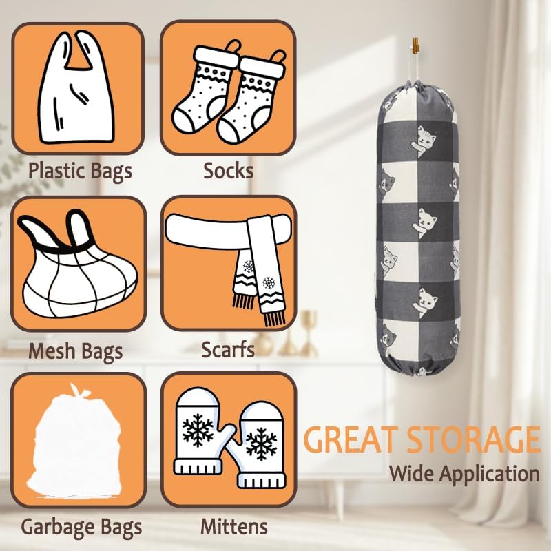 TOGETURE Plastic Bag Holder, Cute Grocery Bag Holder for Plastic Bags - Image 6