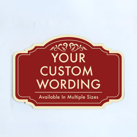 Custom Decorative Outdoor Metal Signs - Personalized Aluminum, Driveway Signs - Waterproof, Made in USA - Design 2 Red Brick, 30x24 In