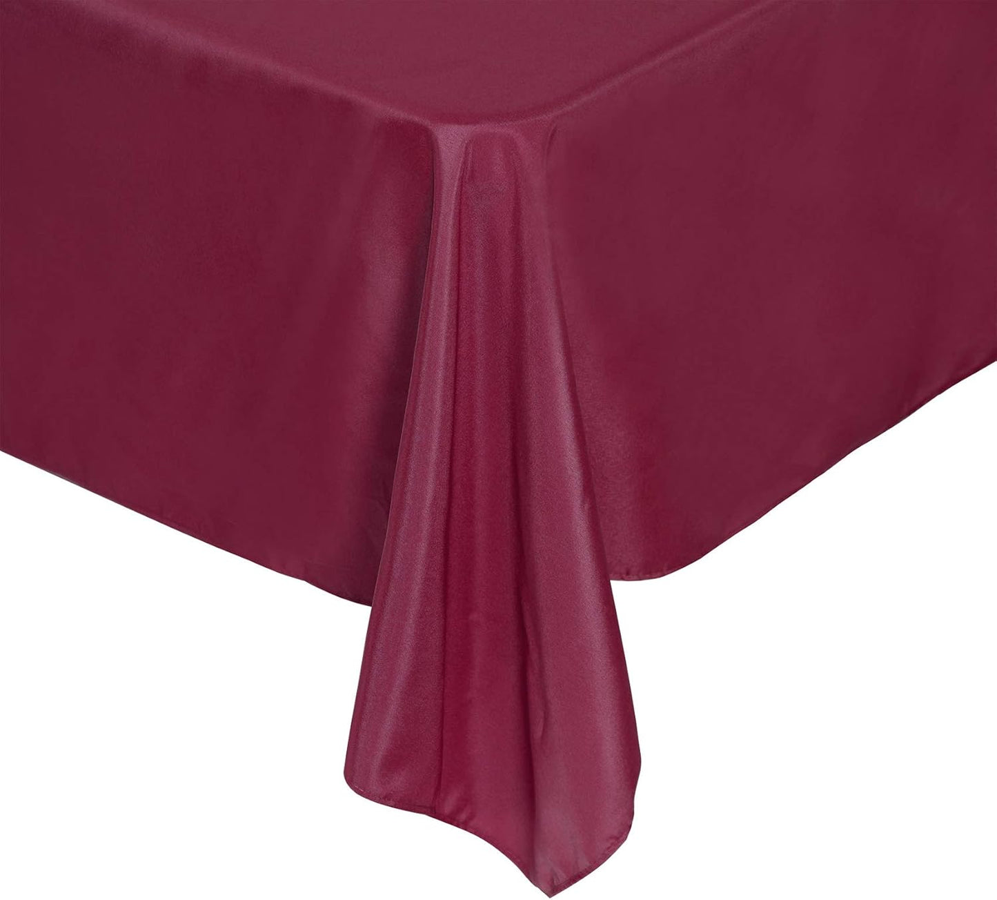 Rectangle Tablecloth 60x102 inch Washable Polyester Fabric Table Cloth for Wedding Party Dining Banquet Decoration（60x102, Burgundy）