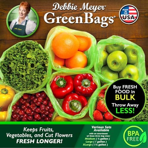 Debbie Meyer GreenBags, 40-Pack (16M, 16L, 8XL), Reusable Food Storage Bags - Image 2
