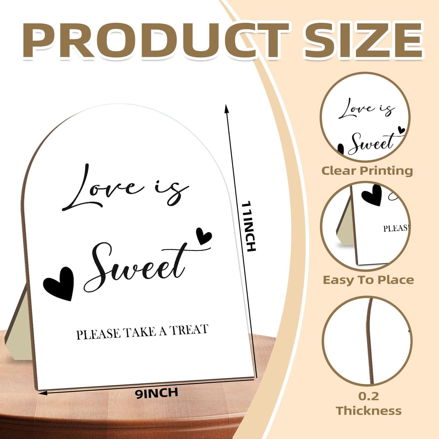 Love is Sweet Please Take A Treat, Dessert Table Sign, Minimalist Bridal Shower Decor, Wedding Signs 9 * 11IN
