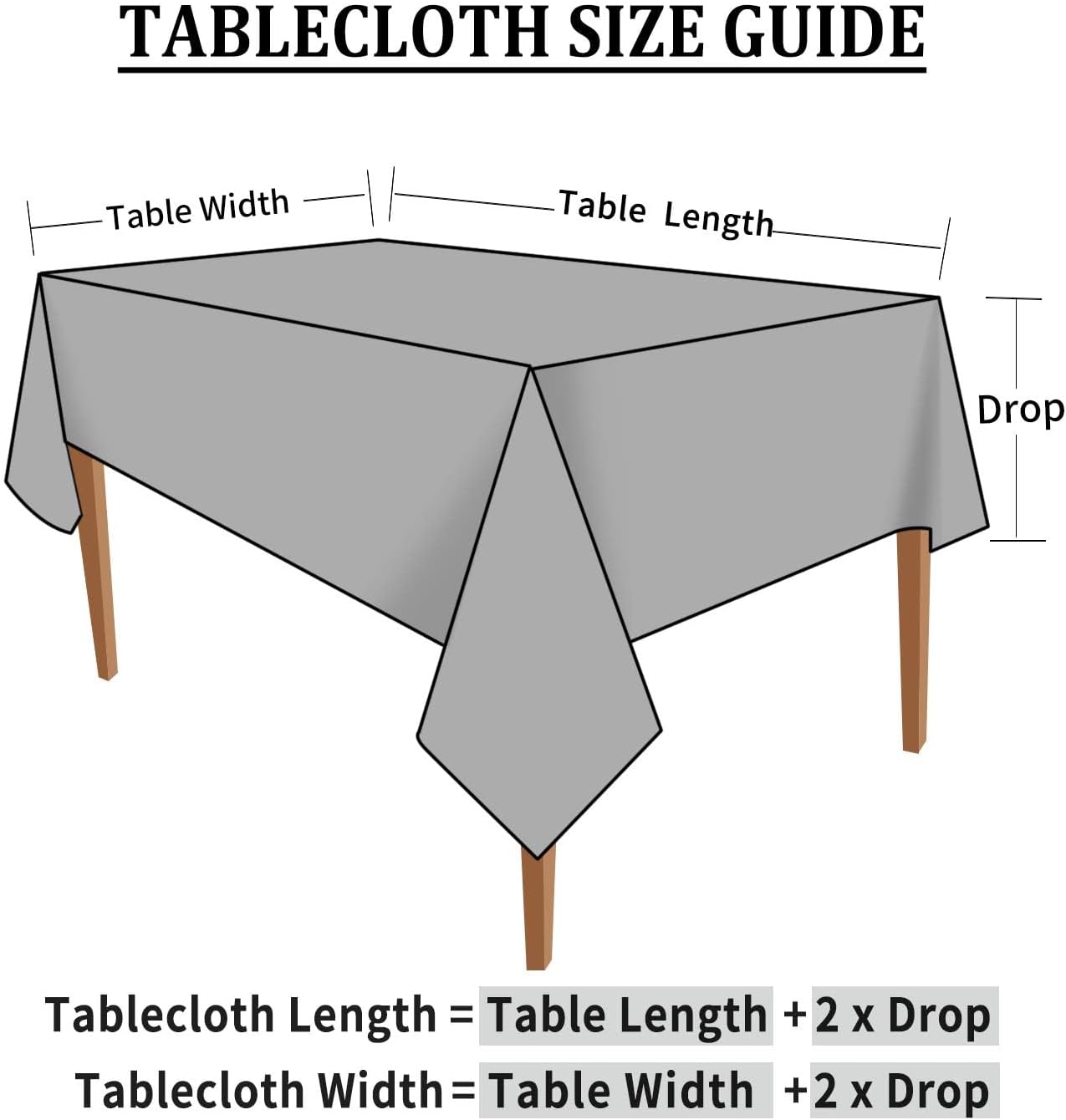 Smiry Rectangle Table Cloth, Waterproof Heavy Duty Vinyl Tablecloths, Wipeable Washable Table Cover for Kitchen and Dining Room (Brown, 60" X 140")