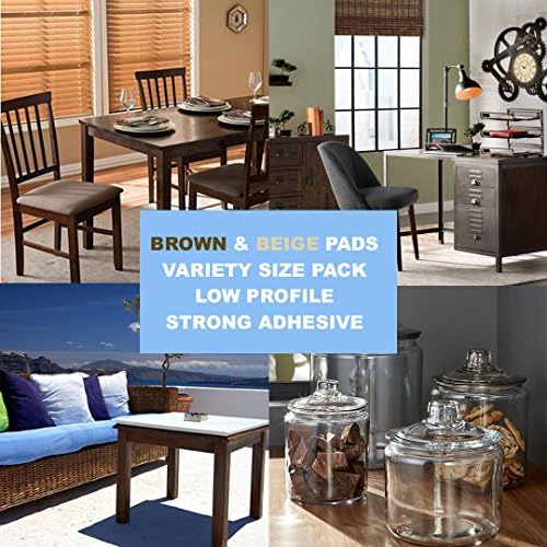 165 Piece Two Colors - Variety Size Furniture Felt Pads. Self Adhesive Pads with Transparent Noise Reduction Bumpers. Floor Protectors for Hardwood & Laminate Flooring-165 Piece - Image 5