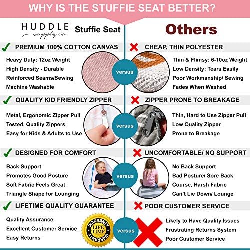 Huddle Designer Stuffed Animal Bean Bag Storage Chair Cover XL Pink Unicorn - Image 6