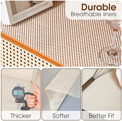 Shelf Liner for Kitchen Cabinets and Drawers, Cream, 24" x 240" - Image 6
