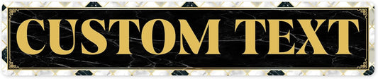 Custom Sign, Custom Street Sign, 11 Font Colors, 13 Font Styles, 4 Hole Options, 22 Sizes, 6x30 Inches, Rust Free DiBound, Fade Resistant, Made in USA by My Sign Center (Marble Tile)