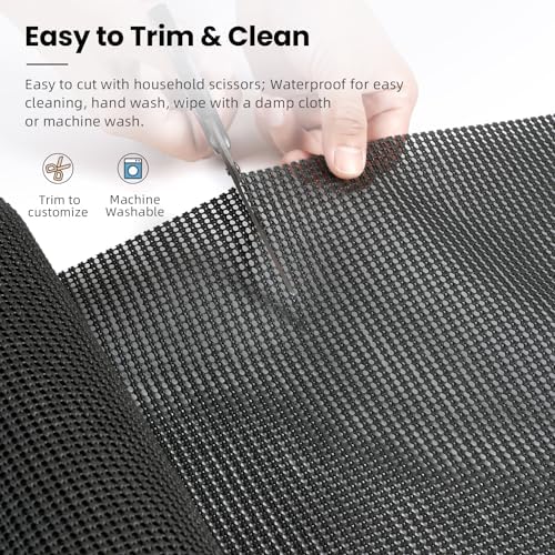 BAGAIL Drawer and Shelf Liner, Non Slip Cabinet Liner, 12" x10', Charcoal - Image 4