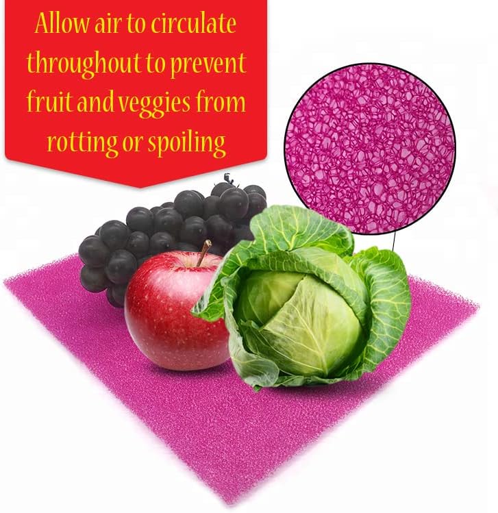 Dualplex® Fruit & Veggie Life Extender Liner for Fridge Refrigerator Drawers, 12x15 Inches (4 Pack) – Extends the Life of Your Produce & Prevents Spoilage (Pink) - Image 2