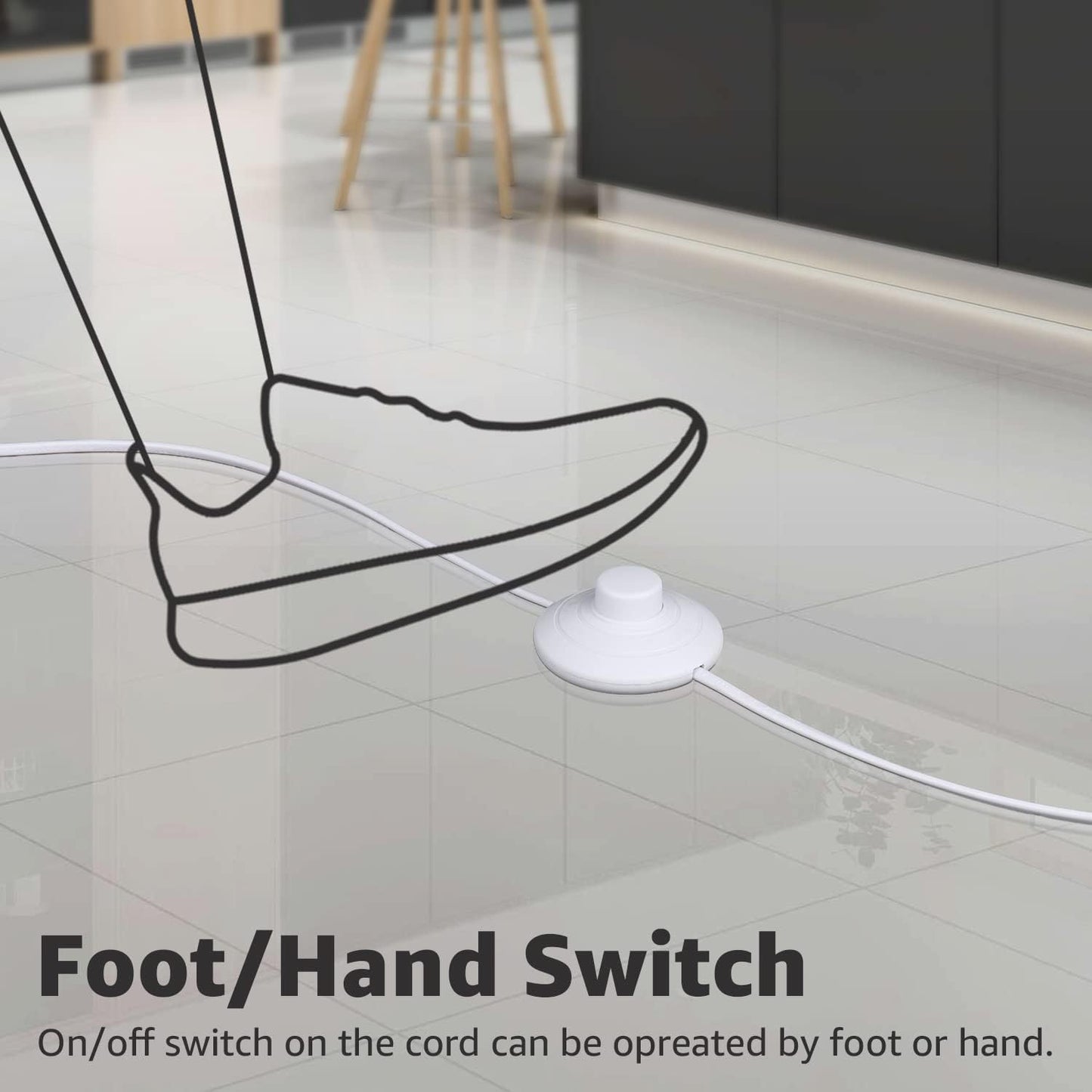 SUNVIE 2 Pack LED Up Lights for Indoor Use Uplight, Warm White Floor Spotlight Lamp, 120V Spot Lights for Uplighting Accent Lighting, 5.9 FT Cord with Foot Switch