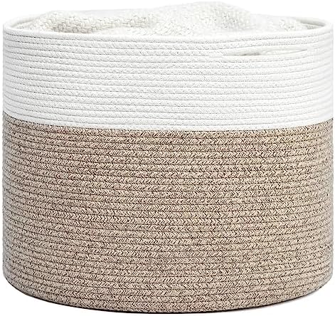 Goodpick Woven Rope Basket for Blankets Fit Nursery & Living Room, 45L by Goodpick