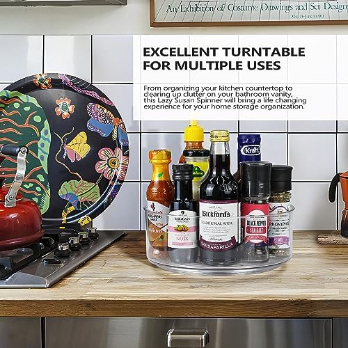 Lazy Susan Organizer, 2pcs 360 Degree Rotating Turntable Organizer - Image 4