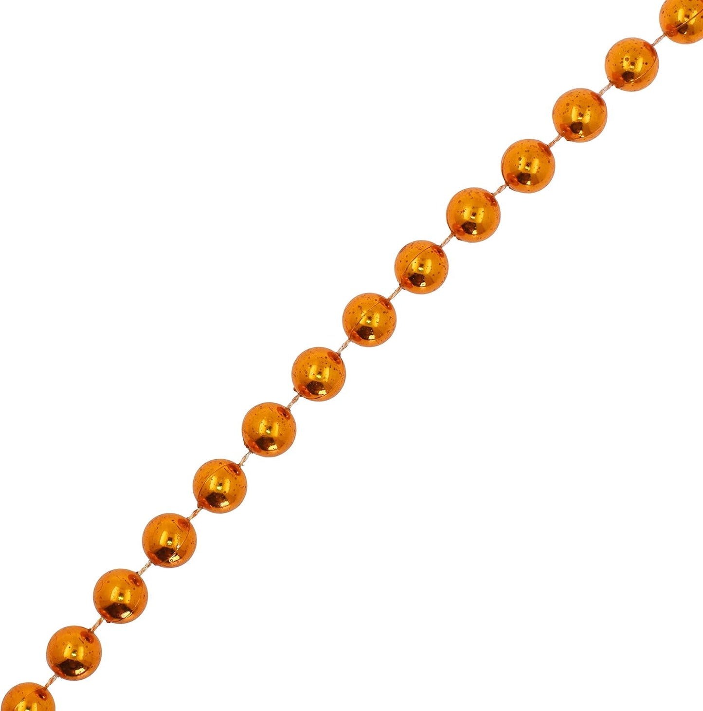 Mandala Crafts 8mm Faux Orange Pearl Beads Roll - 20 Yards Strand of Fake Pearls Chain Garlands Spool String for Christmas Tree, Wedding, Party, Vases, DIY Decoration