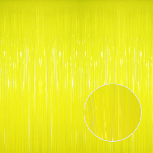 GOER 3.2 ft x 8.2 ft Metallic Tinsel Foil Fringe Curtains Party Photo Backdrop Party Streamers for Birthday,Graduation,New Year Eve Decorations Wedding Decor(5 Packs,Candy Lemon Yellow)