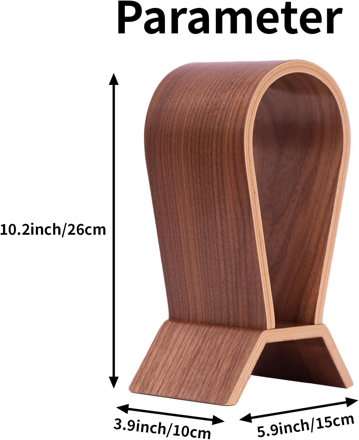 Wood Headphone Stand for Desk - Headset Holder Cute Gaming Wooden Headphones Hanger Hook Rack Base Storage Head Phone Accessories