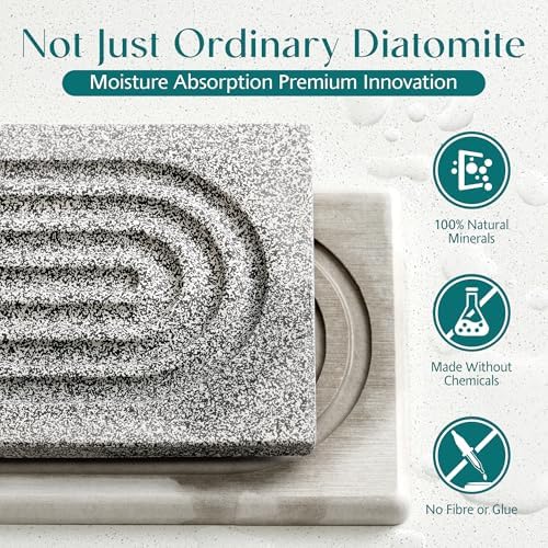 Stone Faucet Mat for Kitchen Sink, Diatomite Stone Drying Mat for Kitchen Counter, 2026 Upgraded Dishwasher-Safe & Ultra Absorbent, Food-Grade Stone Dish Drying Mat for Bottles & Utensils (20" x 3.9") - Image 4