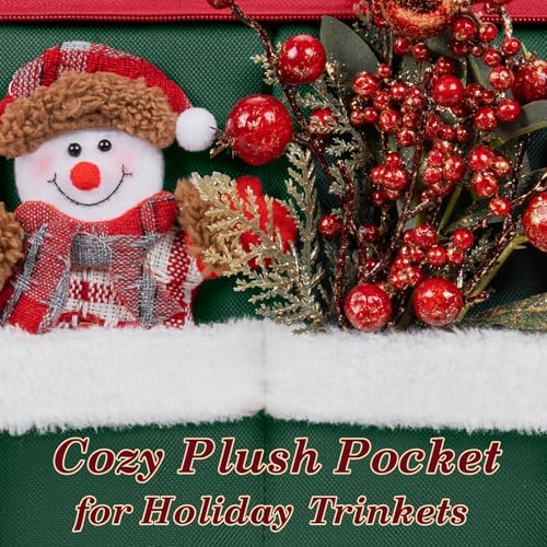 Christmas Ornament Storage Box with Adjustable Dividers Zippered Top Stores up to 128 Holiday Ornaments (3 Inch) Xmas Ball Decorations Organizer Storage Container Bin - Image 5