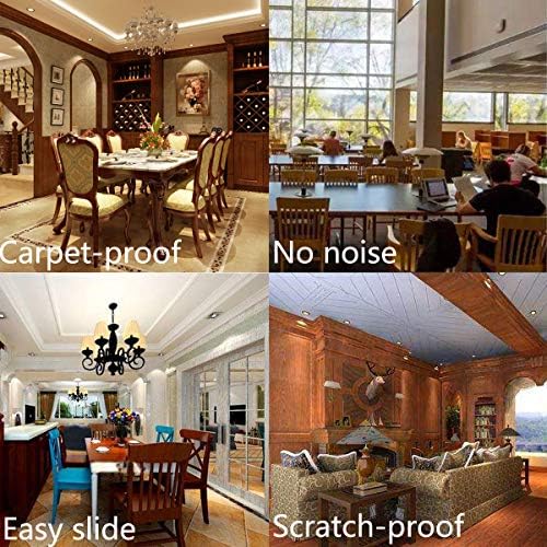 Furniture Glides Sliders-Furnigear PTFE (Teflon) Chair Leg Movers Sliders for Carpet Surface - Move Your Furniture Easily & Safely - Best Floor Protector (1-1/2", 12pack) - Image 6