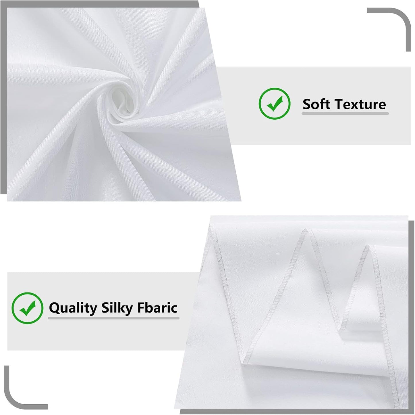 White Backdrop Curtain for Wedding Decor Holiday Party - White Wedding Backdrop Polyester Photography Backdrop Drapes Baby Shower Birthday Privacy Sliding Curtains Home Decor, 5ft x 8ft, 2 Panels