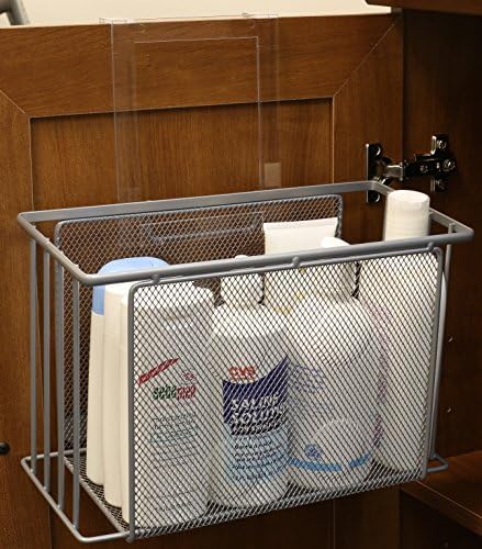 Deco Brothers Over Cabinet Door Organizer, Silver - Image 3