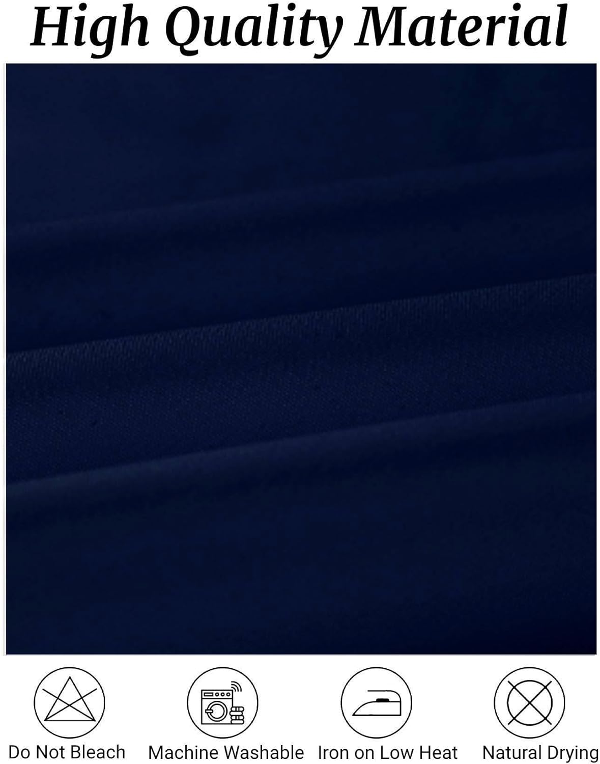 Fokitut 6 Pack Round Tablecloth, 108 Inch, Stain Resistant and Wrinkle Polyester Table Cloth, Fabric Table Cover for Kitchen Dining, Wedding, Party, Holiday Dinner-Navy