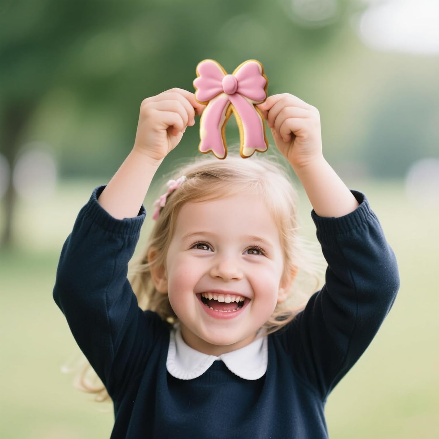 Bow Cookie Cutter with Long Ribbon- 4 Inch - Dishwasher Safe - Metal Cookie Cutter for Baking - Perfect for Baby Shower, Birthday, Wedding, and Holiday Cookies