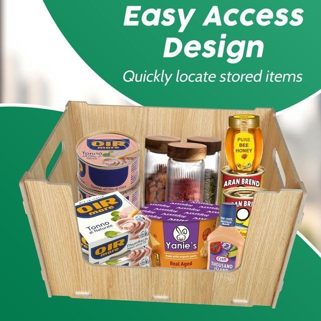 Stackable Storage Bins Open Front for Pantry Storage, 4 Pack - Image 6